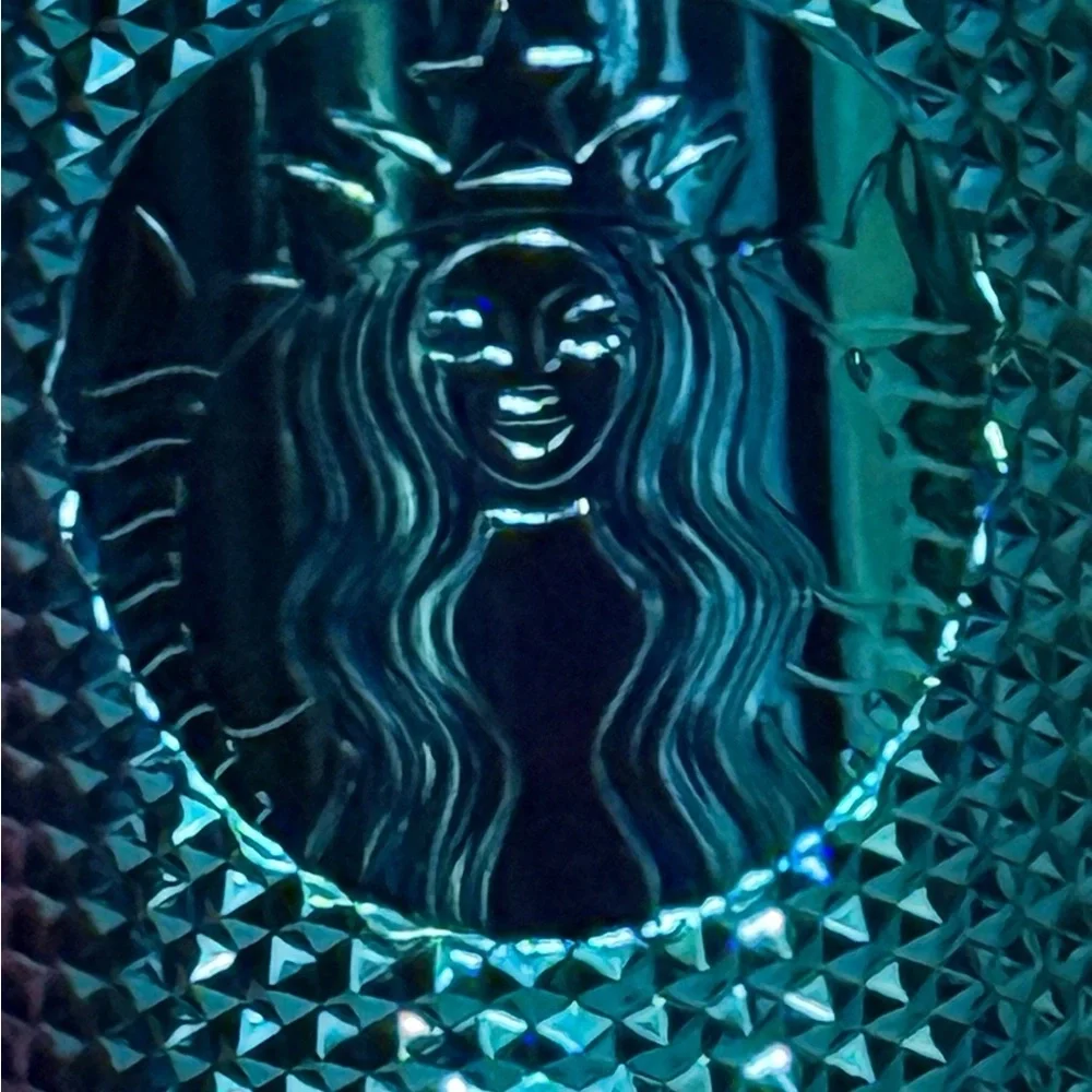 Starbucks 2023 Blue Chrome Studded Venti 24oz Cold Cup Tumbler